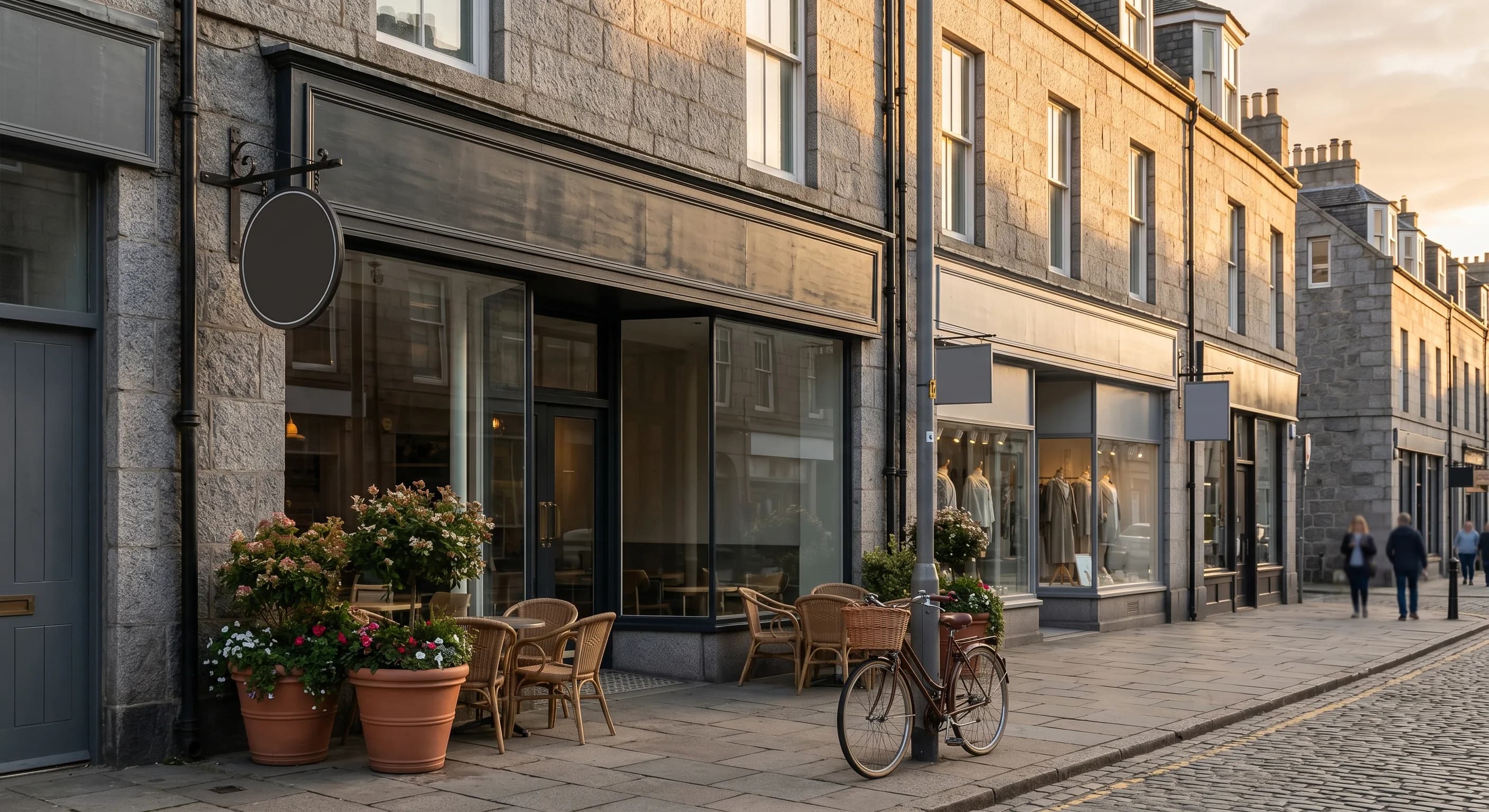 An independent Aberdeen high street where nearby customers find local businesses through local SEO