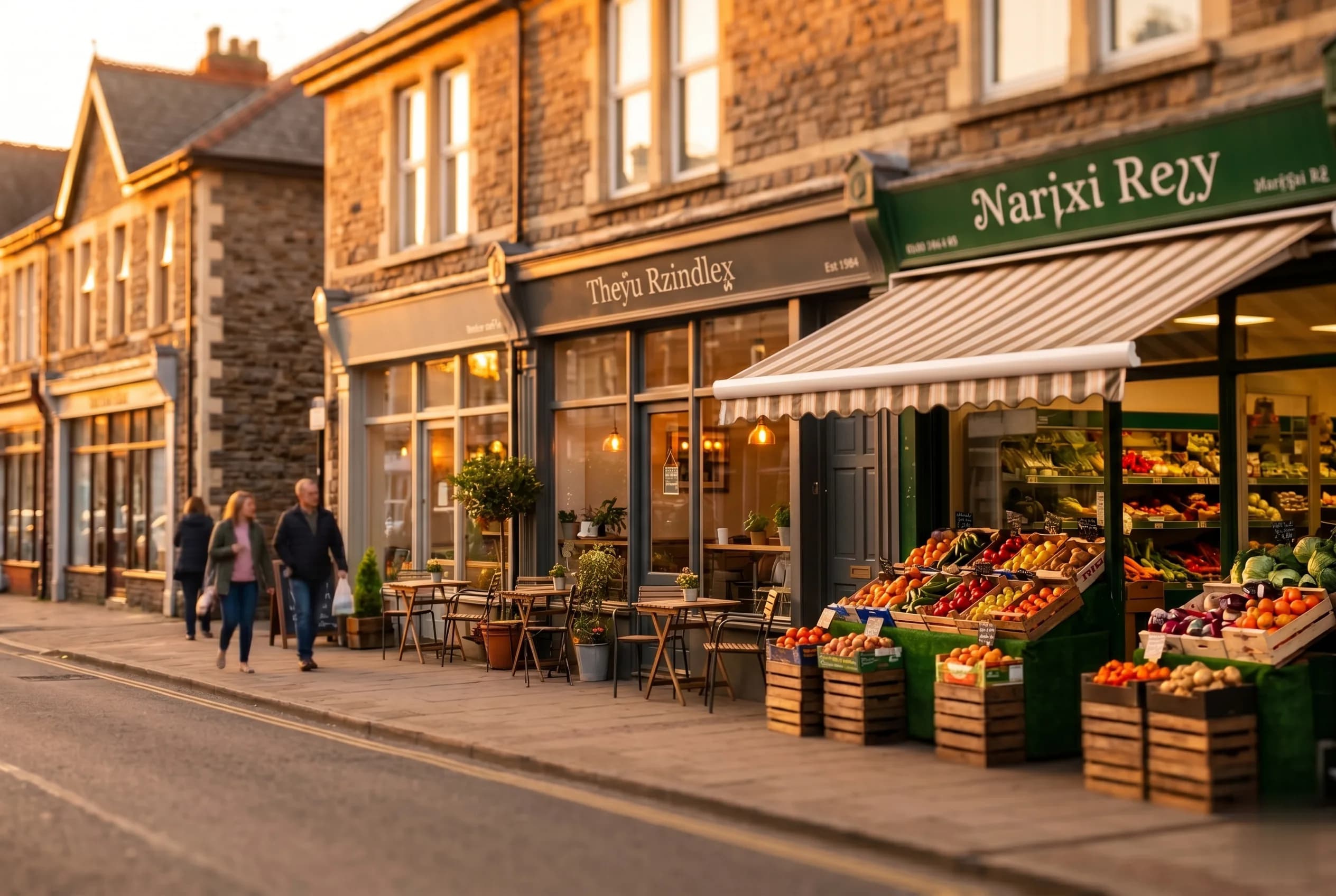 Cardiff independent high street with local businesses found by nearby customers through local SEO